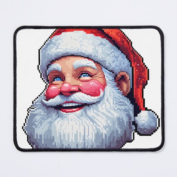 Item preview, Cute Pixel Santa Claus Face Sticker in Retro 16-Bit Style designed and sold by BankMano.