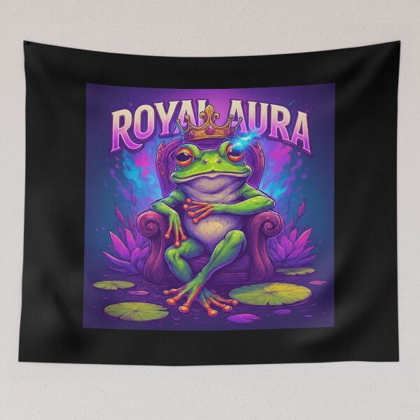 Item preview, Royal Aura Frog King T-Shirt | Neon Fantasy Toad on Throne Graphic designed and sold by FluffinCool.