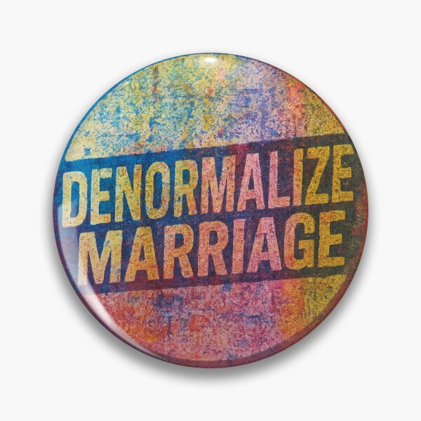 Item preview, Denormalize Marriage Grunge Circle designed and sold by Jennifer Chiera.