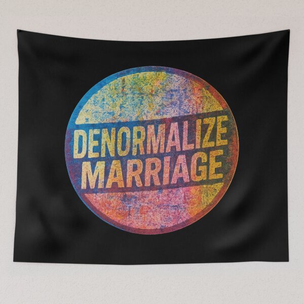 Item preview, Denormalize Marriage Grunge Circle designed and sold by Jennifer Chiera.