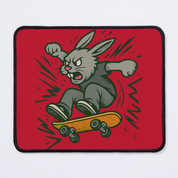 Item preview, Skateboard Rabbit Funny Bunny Extreme Sports designed and sold by SillyPawsStudio.