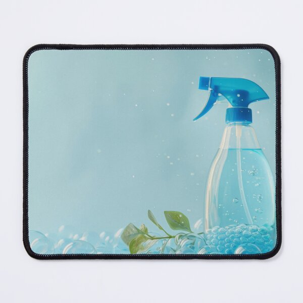 Item preview, Cleaning spray bottle in soapy lather background with copy space, AI Generated designed and sold by dvoevnore.