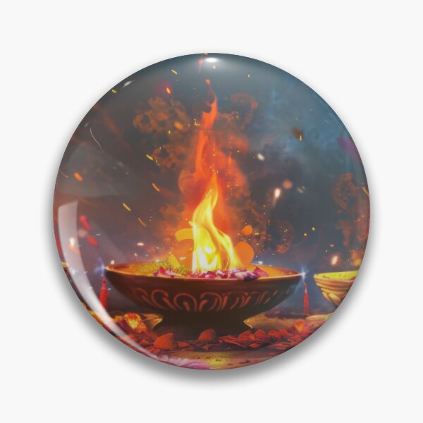 Item preview, Oil lamps with burning flames surrounded by flower petals, background, AI Generated designed and sold by dvoevnore.