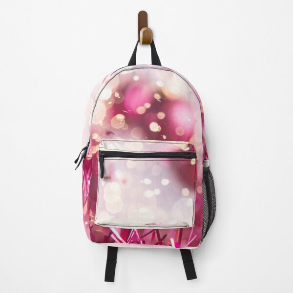 Item preview, Shiny pink Christmas ornament hanging on pink tree with confetti, background, AI Generated designed and sold by dvoevnore.
