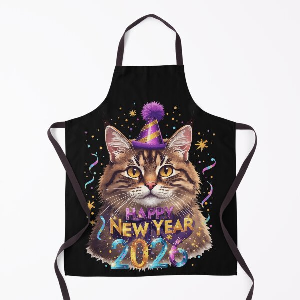 Item preview, 2026 New Year Cat in Santa Hat designed and sold by Graphizia.