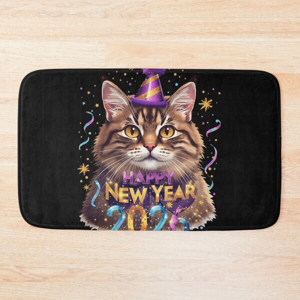 Item preview, 2026 New Year Cat in Santa Hat designed and sold by Graphizia.
