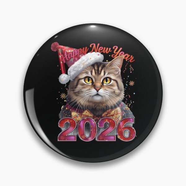 Item preview, ​Purrfect 2026 New Year Cat in Santa Hat designed and sold by Graphizia.