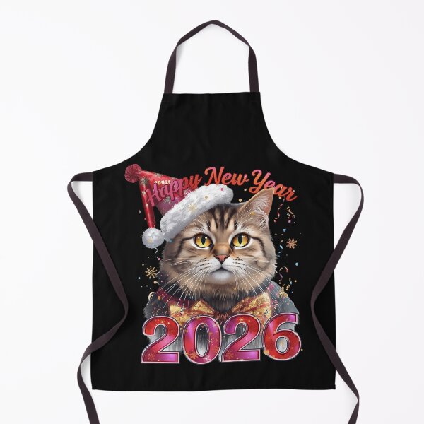 Item preview, ​Purrfect 2026 New Year Cat in Santa Hat designed and sold by Graphizia.