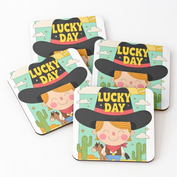Item preview, Cute Cowboy “Lucky Day” Illustration designed and sold by StormVape.