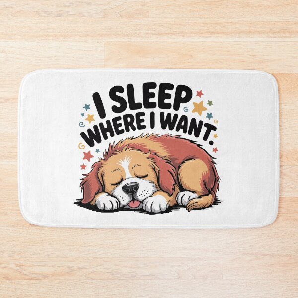 Item preview, Funny Dog Bed Thief Sleeping Graphic Vibrant Illustration designed and sold by Tong4130.