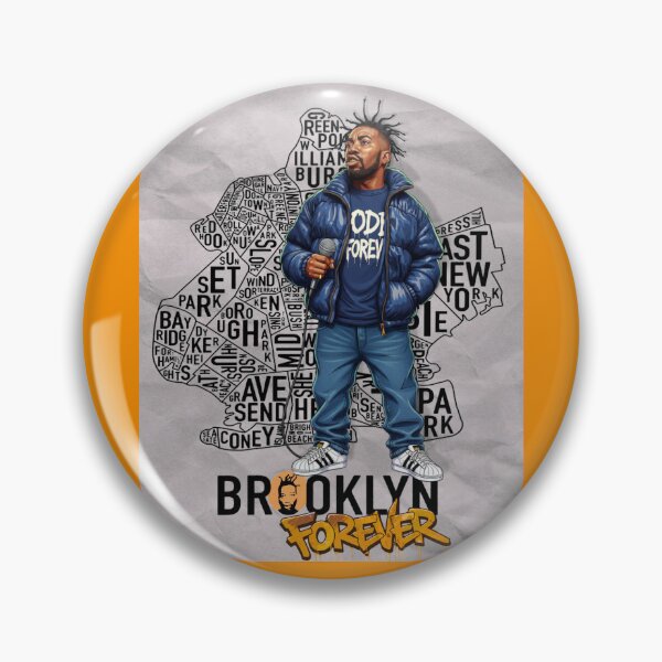 Artikelvorschau, Ol' Dirty Bastard Brooklyn Map Hip Hop Art entworfen und verkauft von WHITE FLAME PRINTS.