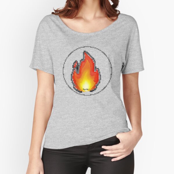 Pixiilated Flame III by RootCat Relaxed Fit T-Shirt