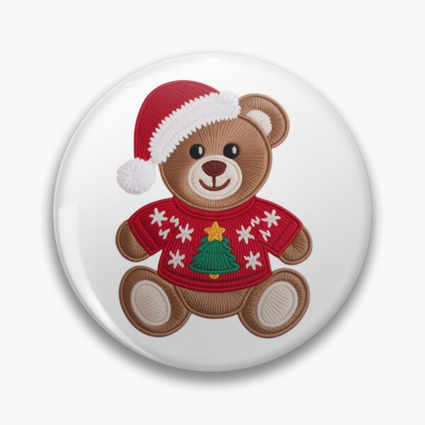 Item preview,  Adorable Knitted Teddy Bear Christmas Sweater T-Shirt designed and sold by ZyxDes.