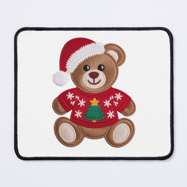 Item preview, Adorable Knitted Teddy Bear Christmas Sweater T-Shirt designed and sold by ZyxDes.