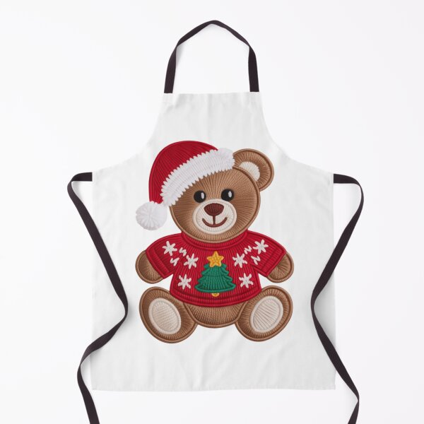 Item preview, Adorable Knitted Teddy Bear Christmas Sweater T-Shirt designed and sold by ZyxDes.
