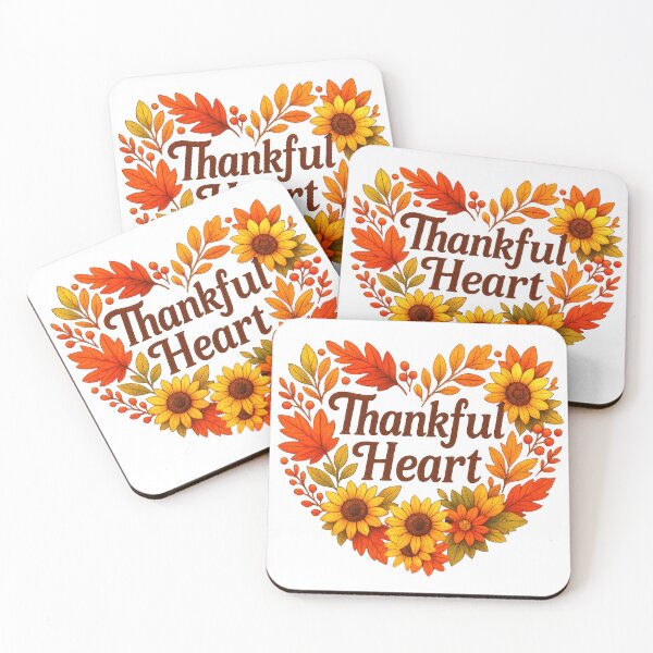 Item preview, Thanksgiving and Autumn "Thankful Heart" Graphic Art Design designed and sold by DEC02.