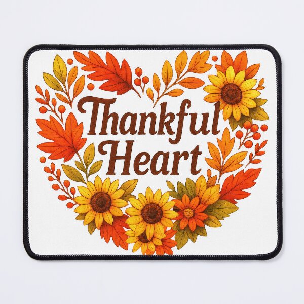 Item preview, Thanksgiving and Autumn "Thankful Heart" Graphic Art Design designed and sold by DEC02.
