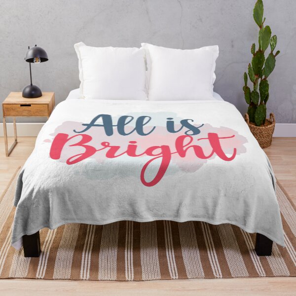 Item preview, All Is Bright Christmas Typography designed and sold by DavidTeeStudio.