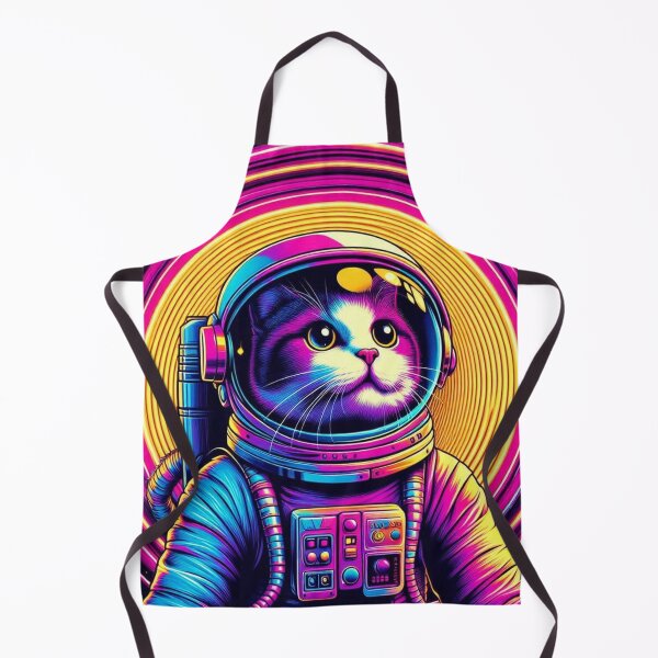 Item preview, Cosmic Catstronaut in Neon Orbit designed and sold by Dogandesighn.