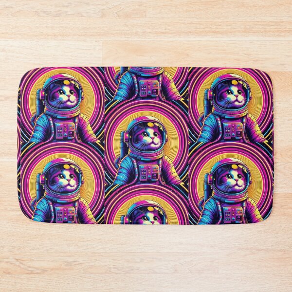 Item preview, Cosmic Catstronaut in Neon Orbit designed and sold by Dogandesighn.