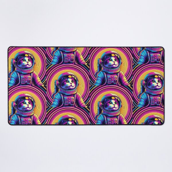 Item preview, Cosmic Catstronaut in Neon Orbit designed and sold by Dogandesighn.