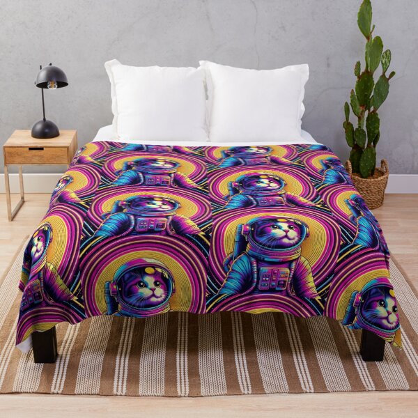 Item preview, Cosmic Catstronaut in Neon Orbit designed and sold by Dogandesighn.