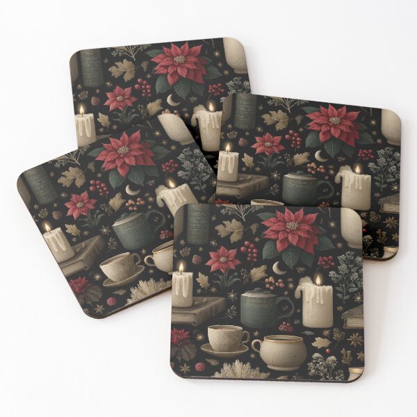 Item preview, Winter Hearth & Poinsettia designed and sold by ArgentoArt.