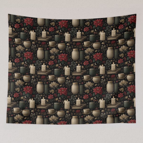 Item preview, Winter Hearth & Poinsettia designed and sold by ArgentoArt.
