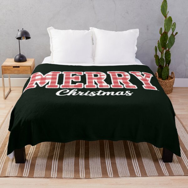 Item preview, MERRY Christmas Buffalo Plaid T-Shirt - Festive Red Gingham Block Letter Holiday Tee designed and sold by ZyxDes.