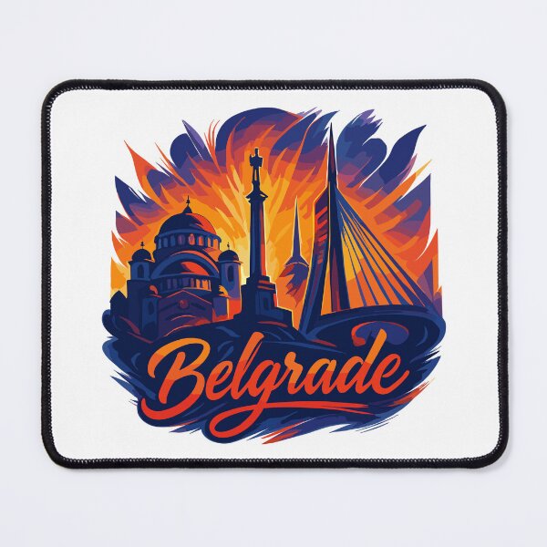 Item preview, Belgrade, capital city of Serbia, silhouette dynamic, magnificent, gift designed and sold by Pineapple-Tree.