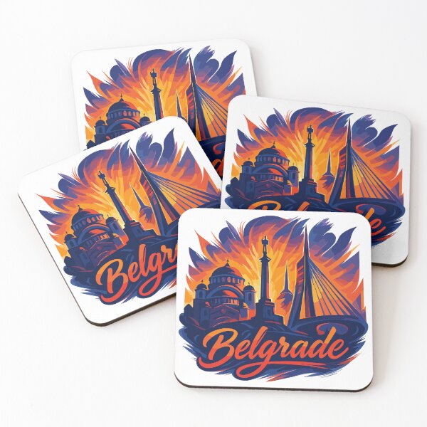 Item preview, Belgrade, capital city of Serbia, silhouette dynamic, magnificent, gift designed and sold by Pineapple-Tree.