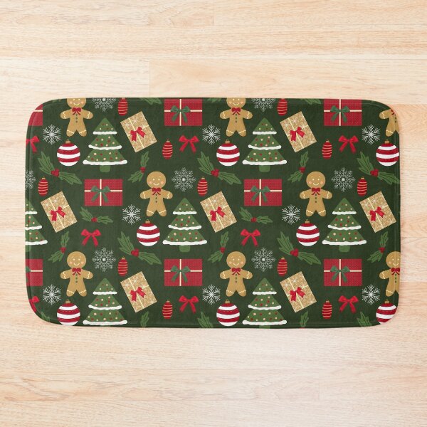 Item preview, Cute Festive Christmas Holiday on Green designed and sold by Lindsay Marie Patterns.