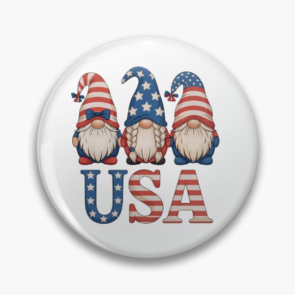 Item preview, USA Patriotic Gnomes T-Shirt - 4th of July, Memorial Day, Flag-Inspired Gnome Trio designed and sold by ZyxDes.