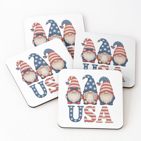 Item preview, USA Patriotic Gnomes T-Shirt - 4th of July, Memorial Day, Flag-Inspired Gnome Trio designed and sold by ZyxDes.