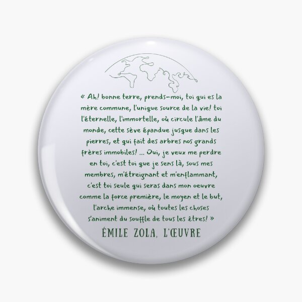 Item preview, Copy of Émile Zola quote: "Oh, beneficent earth, take me unto thee, thou who art our common mother, our only source of life! thou the eternal, the immortal one,  designed and sold by artbleed.