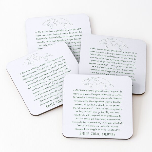 Item preview, Copy of Émile Zola quote: "Oh, beneficent earth, take me unto thee, thou who art our common mother, our only source of life! thou the eternal, the immortal one, designed and sold by artbleed.