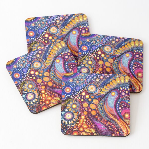Item preview, Aboriginal Inspired Dot Art - Lava Red-Hot Hubs designed and sold by GrinGalore.