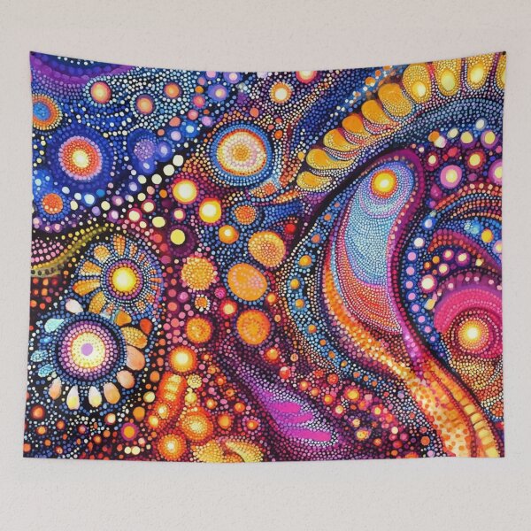 Item preview, Aboriginal Inspired Dot Art - Lava Red-Hot Hubs designed and sold by GrinGalore.