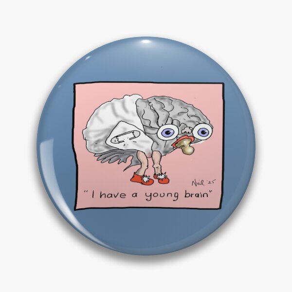 Item preview, Young brain pin designed and sold by FingerlimeArt.