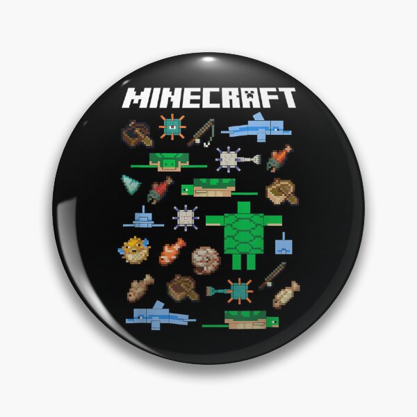 Item preview, Minecraft Aquatic Pixel Creatures Grid Art designed and sold by AmareAlfr.