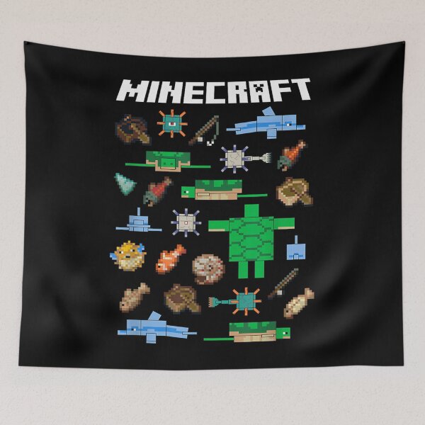 Item preview, Minecraft Aquatic Pixel Creatures Grid Art designed and sold by AmareAlfr.