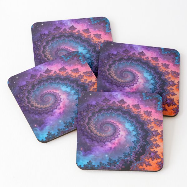 Item preview, Galactic Fractal Spiral 8K | Aesthetic Neon Nebula Space Art | High-Res Cosmic Infinity Design designed and sold by Badis  Mardessi.