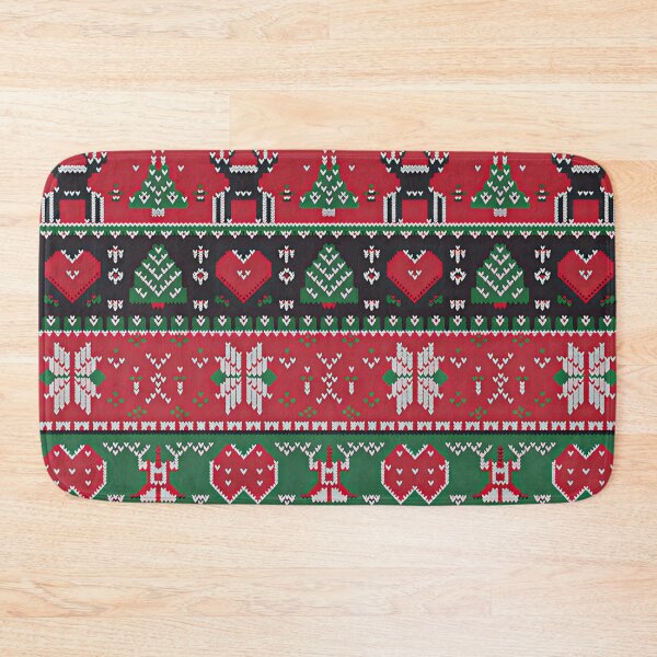 Item preview, Seamless Pixel Art Ugly Christmas Sweater Pattern Throw Blanket & Pillow designed and sold by ZyxDes.