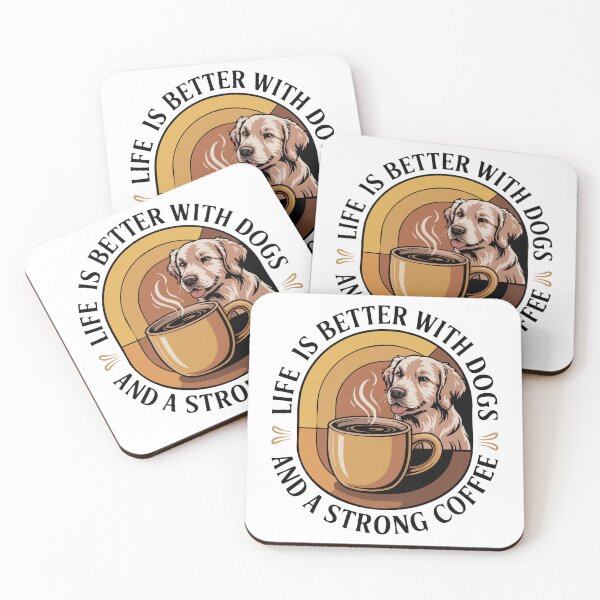 Item preview, Coffee Lover Dog Badge Colorful Modern Graphic Emblem designed and sold by Tong4130.