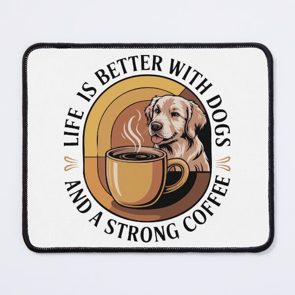 Item preview, Coffee Lover Dog Badge Colorful Modern Graphic Emblem designed and sold by Tong4130.