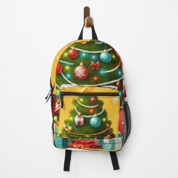 Item preview, Illustrated Holiday Scene with Decorated Tree and Santa's Sack designed and sold by arnabscreativeworld.
