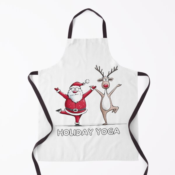 Item preview, Funny Santa & Reindeer Holiday Yoga designed and sold by NatureStyle555.