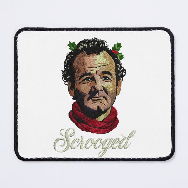 Item preview, Scrooged Bill Murray Faux Embroidery Christmas Portrait - Funny Holiday Movie Sticker Classic designed and sold by GeniePixel.