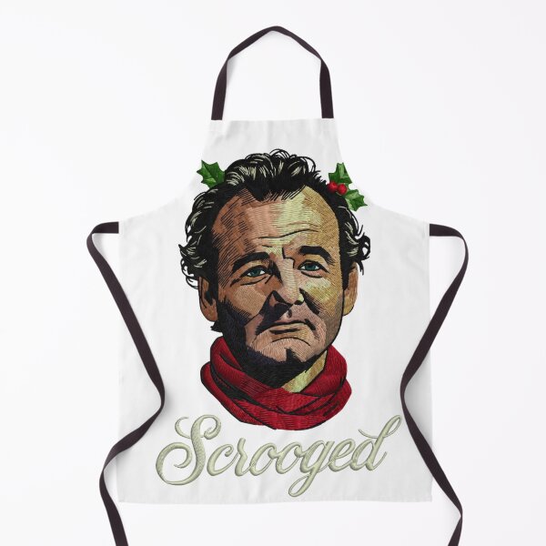 Item preview, Scrooged Bill Murray Faux Embroidery Christmas Portrait - Funny Holiday Movie Sticker Classic designed and sold by GeniePixel.