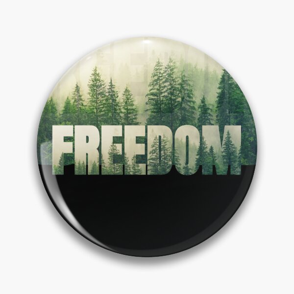 Item preview, Freedom Forest – Misty Wilderness Typography Design designed and sold by Ania_BM.